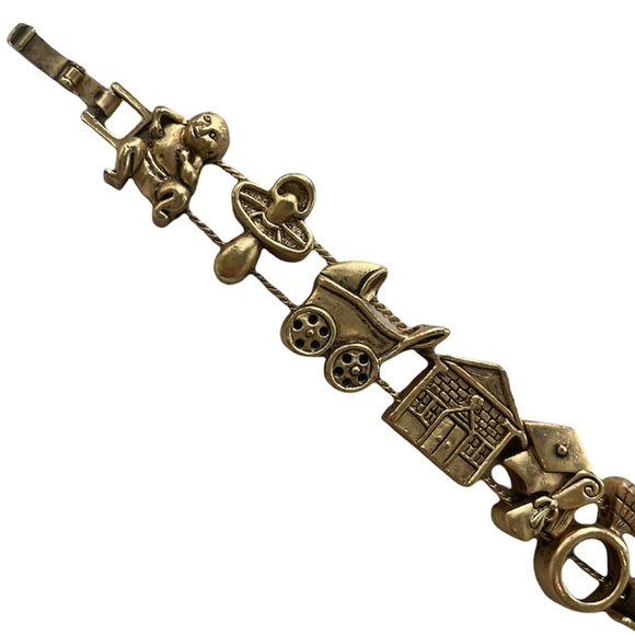 My Precious Child Growing Up Gold Whimsy Sliding Charm Bracelet Lifes Blessings - Picture 4 of 8